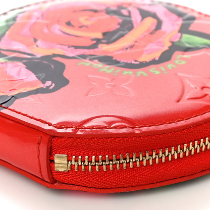 Louis Vuitton Vernis Roses Chapeau Coin Purse Orange Sunset 5 of 16