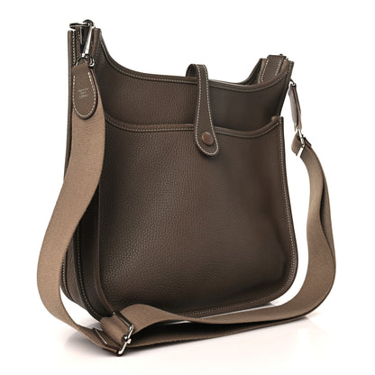 Hermes Taurillon Clemence Evelyne III PM Etoupe 3 of 10