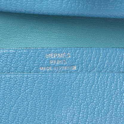 Hermes Chevre Mysore Mini Bearn Wallet Bleu Azteque 6 of 10