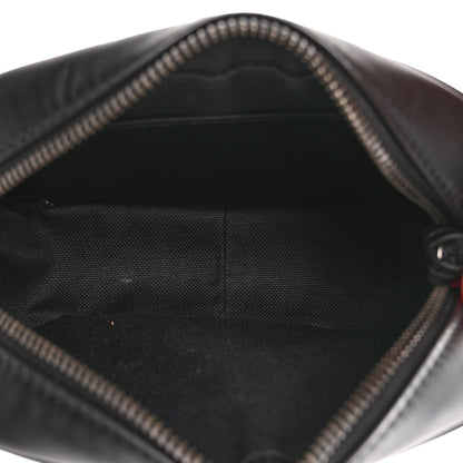 Gucci Calfskin Matelasse Monochrome Mini GG Marmont Chain Shoulder Bag Black 5 of 9