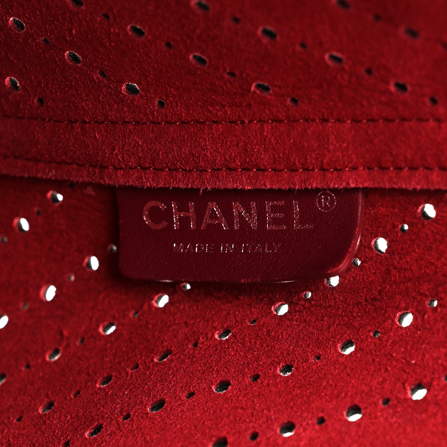 Chanel Perforated Grained Calfskin Large Shopping Tote Black 7 of 12