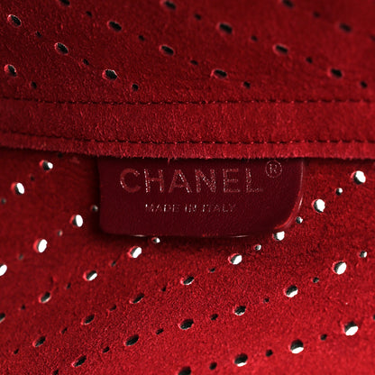 Chanel Perforated Grained Calfskin Large Shopping Tote Black 7 of 12