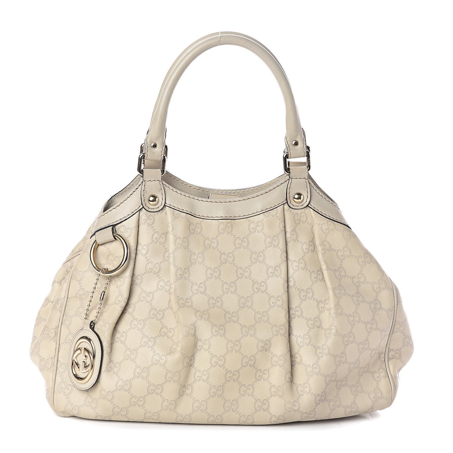 Guccissima Medium Sukey Tote Mystic White