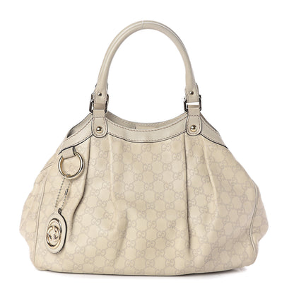 Gucci Guccissima Medium Sukey Tote Mystic White 1 of 9