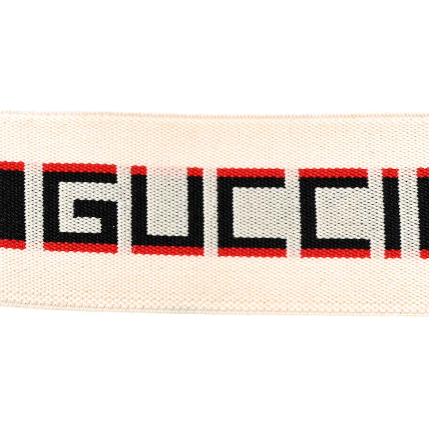 Gucci Jacquard Crystal Stripe Double G Belt 105 42 White 4 of 5