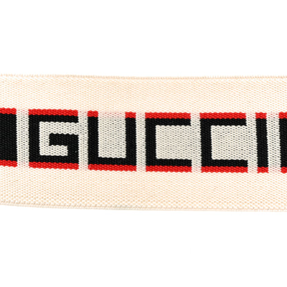 Gucci Jacquard Crystal Stripe Double G Belt 105 42 White 4 of 5