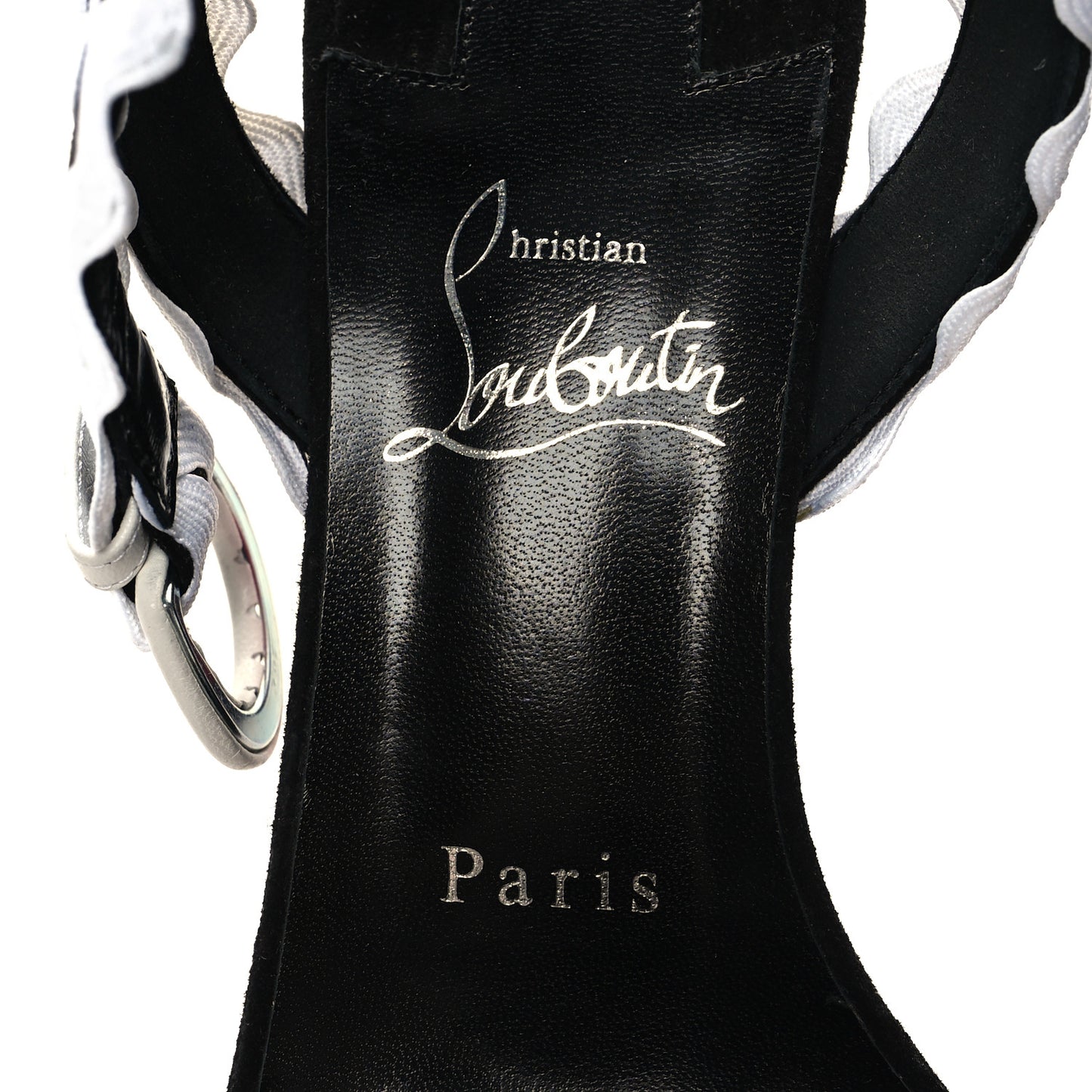 Veau Velours Corolobessa 85 Sandals 38.5 Black White