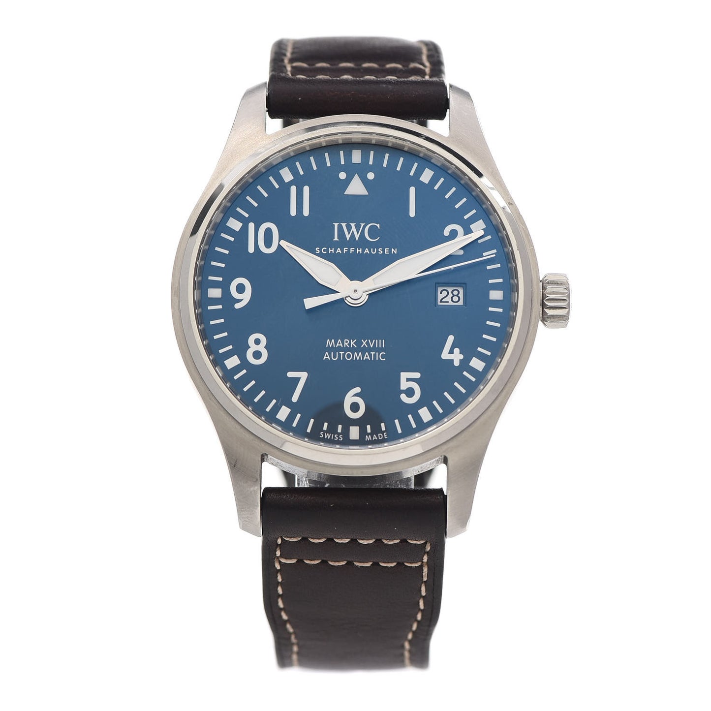 Stainless Steel Calfskin 40mm Pilot Mark XVIII Edition Le Petit Prince Automatic Watch Blue IW327010