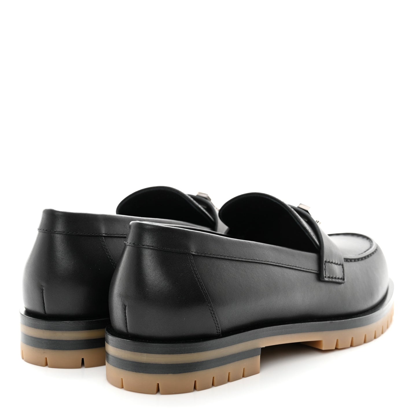 Calfskin Womens Faubourg Loafers 37 Black