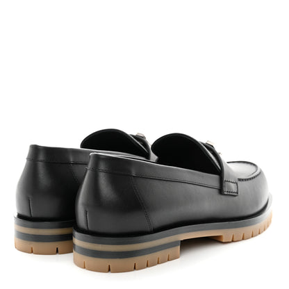 Hermes Calfskin Womens Faubourg Loafers 37 Black 5 of 7