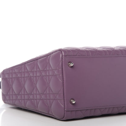 Christian Dior Lambskin Cannage Medium Lady Dior Purple 6 of 11