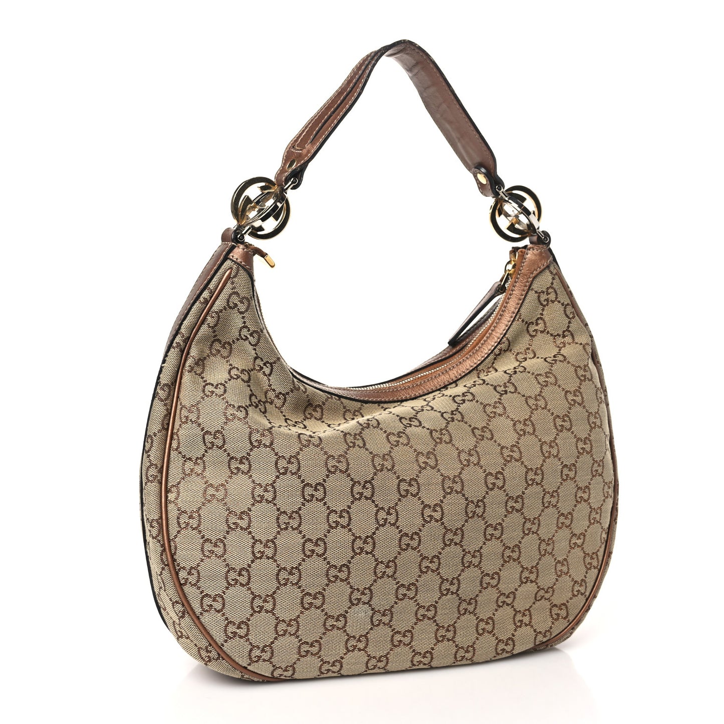 Monogram Medium GG Twins Hobo Bronze