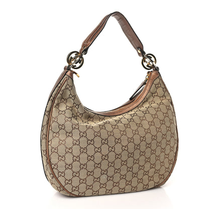 Gucci Monogram Medium GG Twins Hobo Bronze 3 of 11