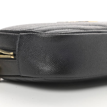 Saint Laurent Grain De Poudre Matelasse Monogram Mini Lou Camera Bag Black 9 of 11