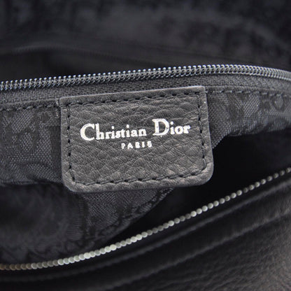 Christian Dior Leather Logo Charms Satchel Black 8 of 9