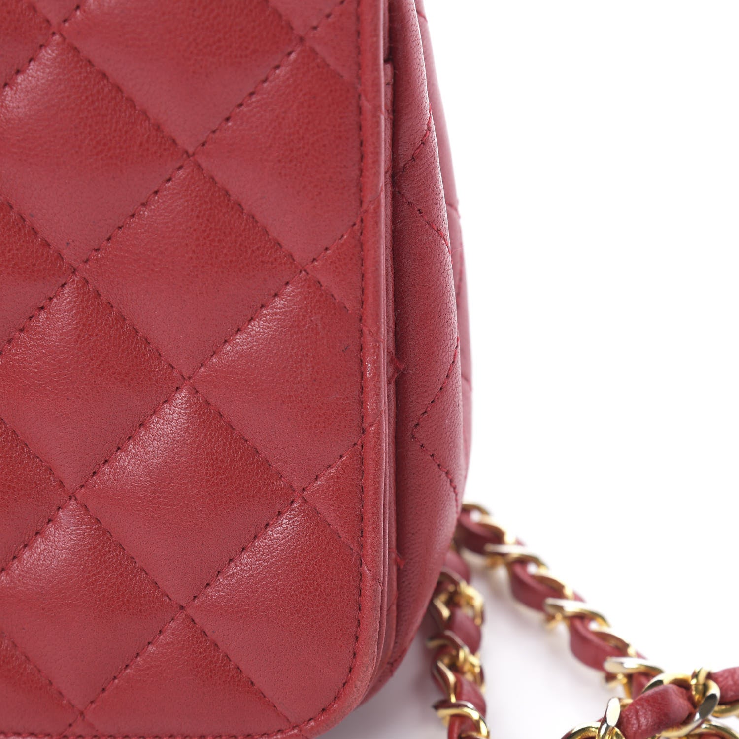 Chanel Lambskin Quilted Small Single Flap Red 20 of 20