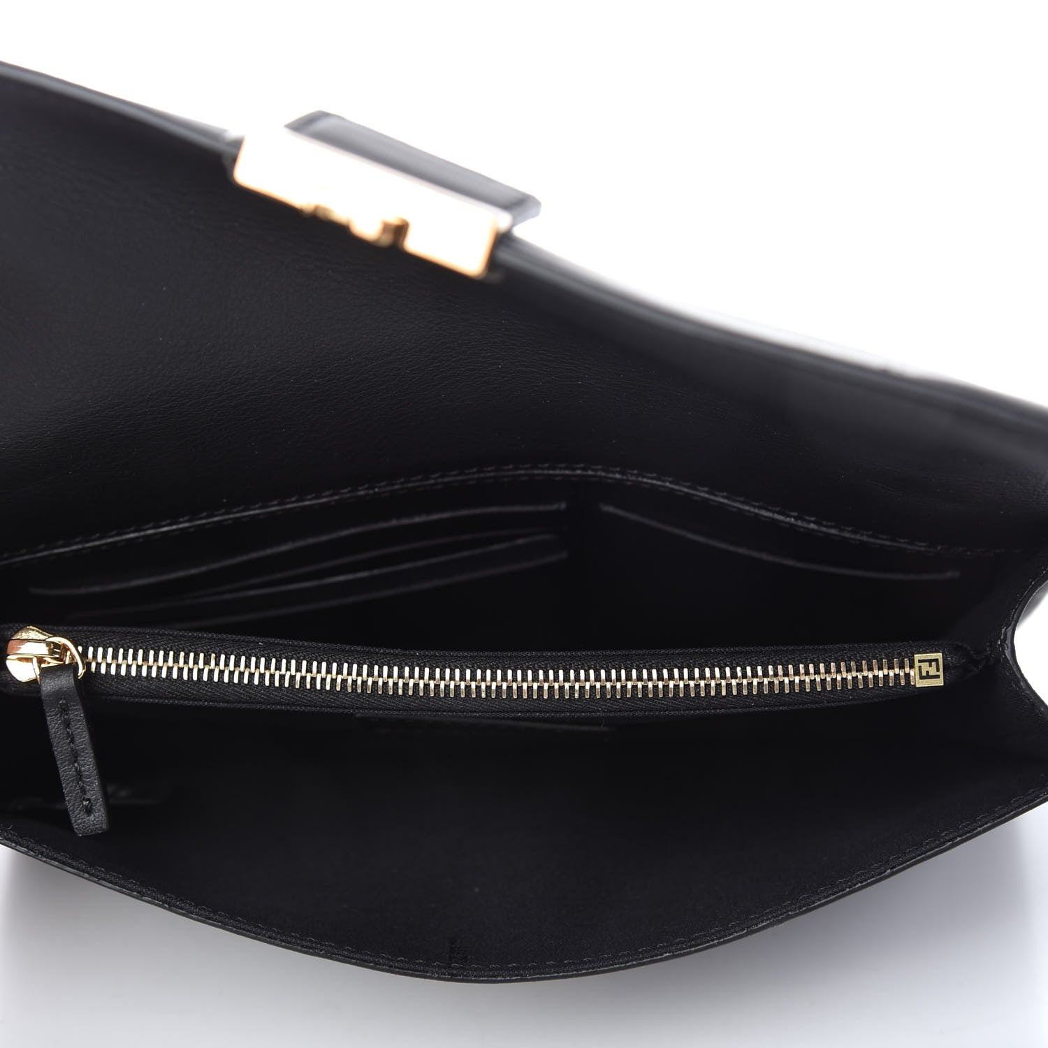 Fendi Vitello Grace Matte Kan U Wallet On Chain Black 5 of 11