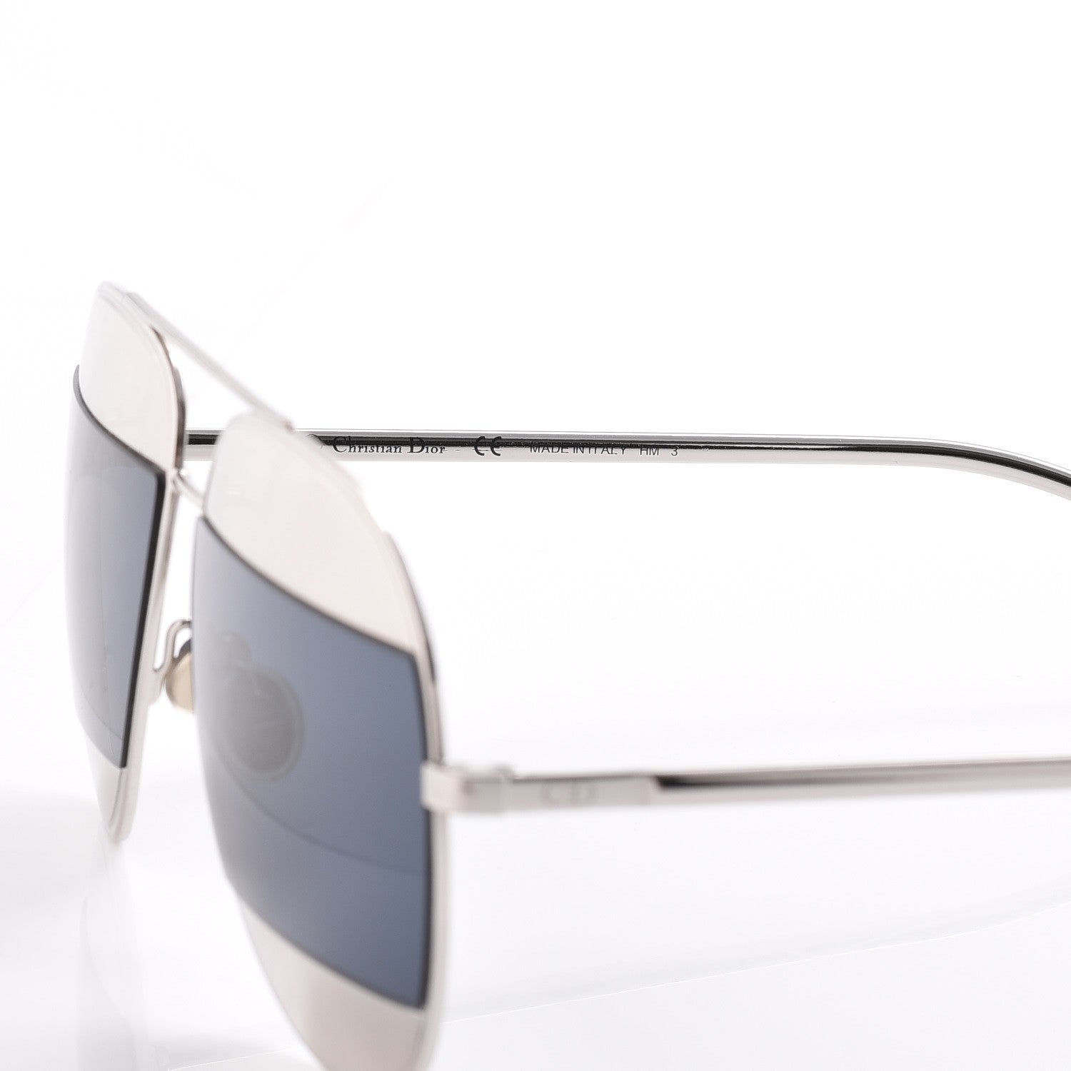 Christian Dior Split 1 Aviator Sunglasses Silver 5 of 7