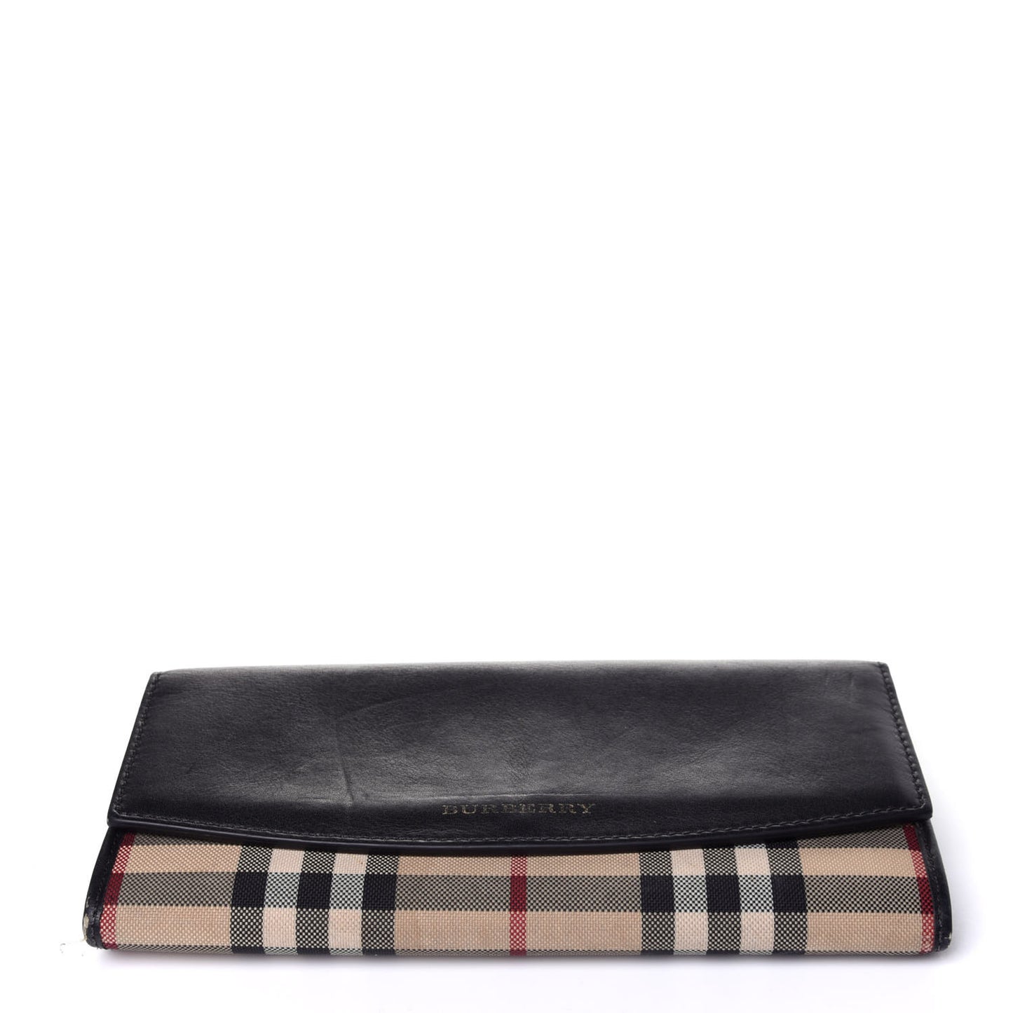 Calfskin Horseferry Check Porter Continental Wallet Black