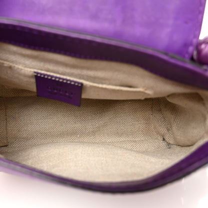 Gucci Calfskin Small Snaffle Bit Shoulder Bag Purple 5 of 13