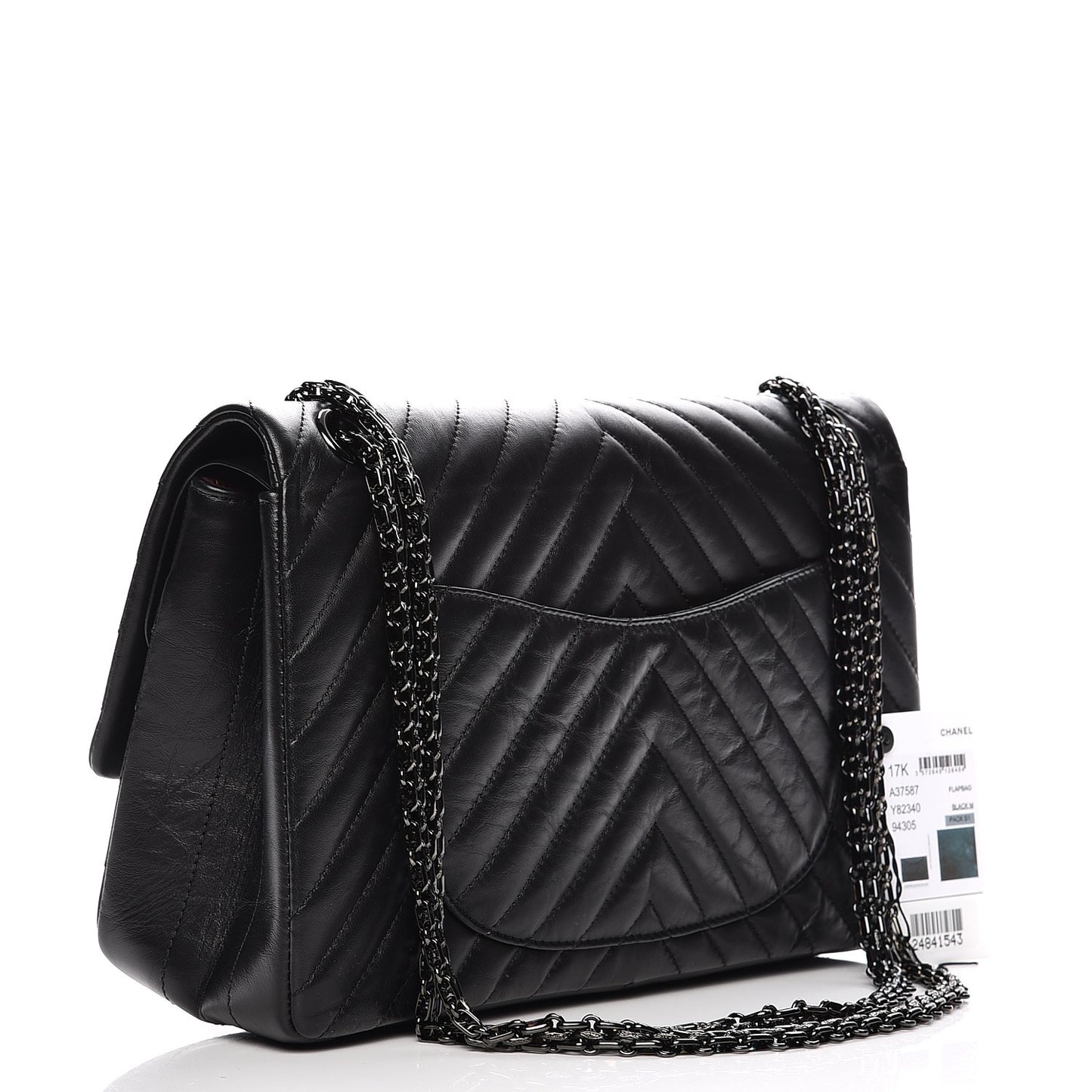 Aged Calfskin Chevron 2.55 Reissue 226 So Black