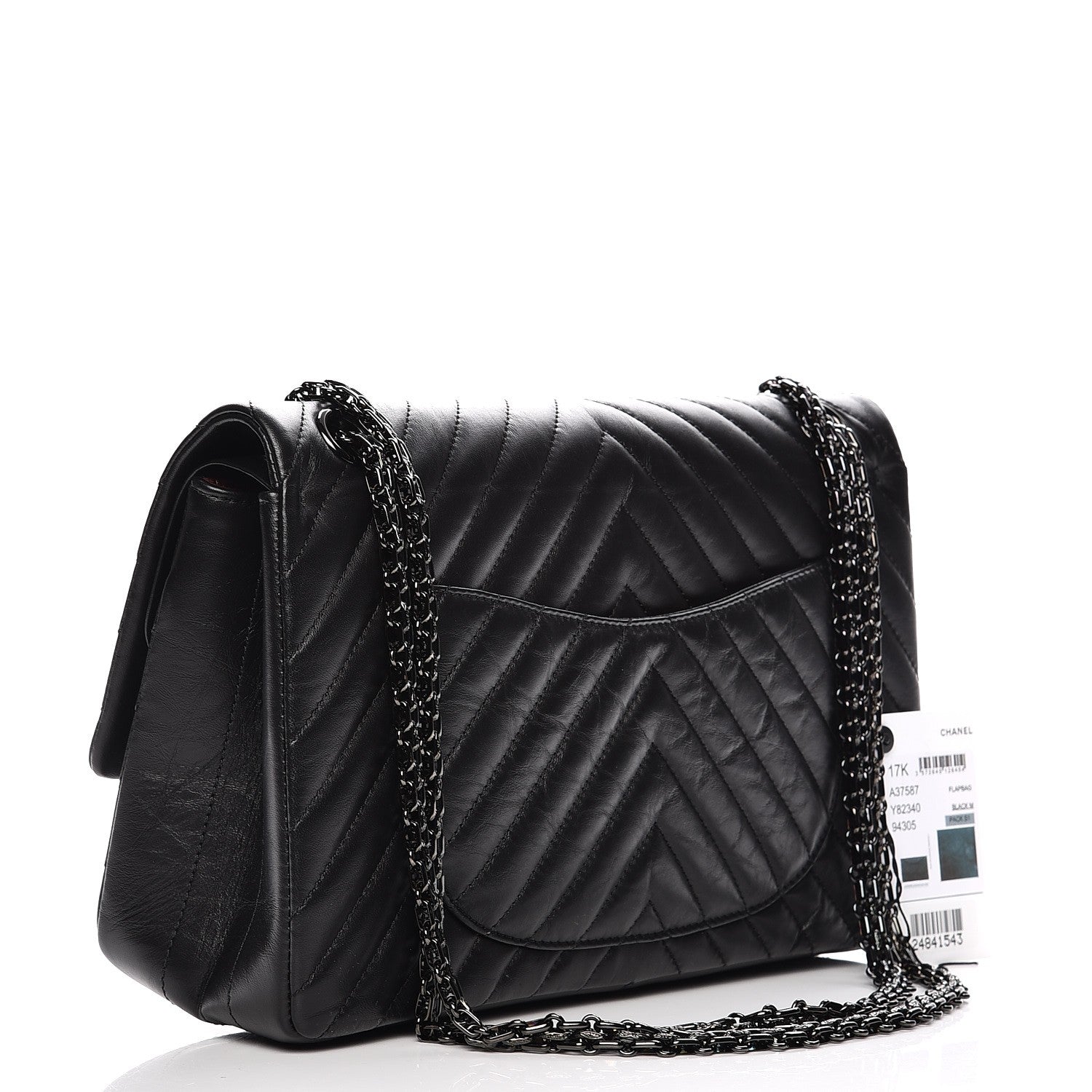 Chanel Aged Calfskin Chevron 2.55 Reissue 226 So Black 3 of 8