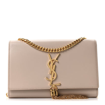 Saint Laurent Smooth Calfskin Small Classic Monogram Kate Tassel Satchel Light Natural 1 of 9