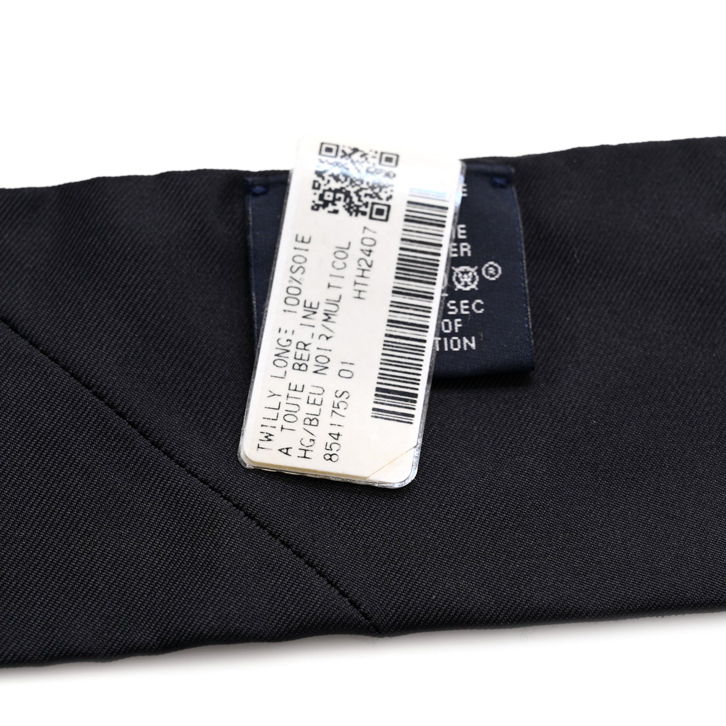 Silk Embroidered A Toute Berline Long Twilly Bleu Black Multicolor