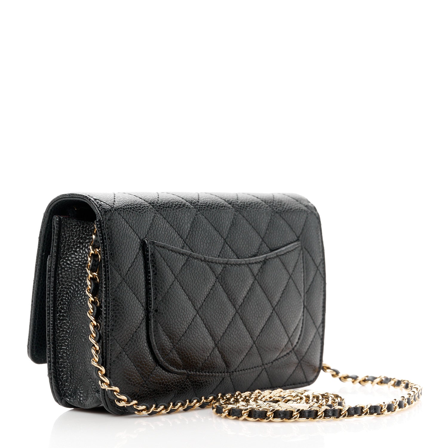 Chanel Caviar Quilted Wallet on Chain WOC Black 3 of 12