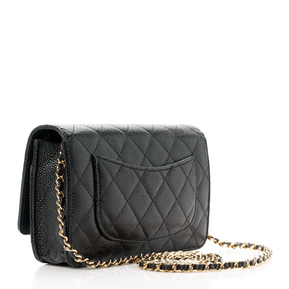 Chanel Caviar Quilted Wallet on Chain WOC Black 3 of 12