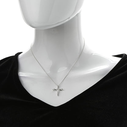 Tiffany Sterling Silver Elsa Peretti Infinity Cross Pendant Necklace 2 of 6