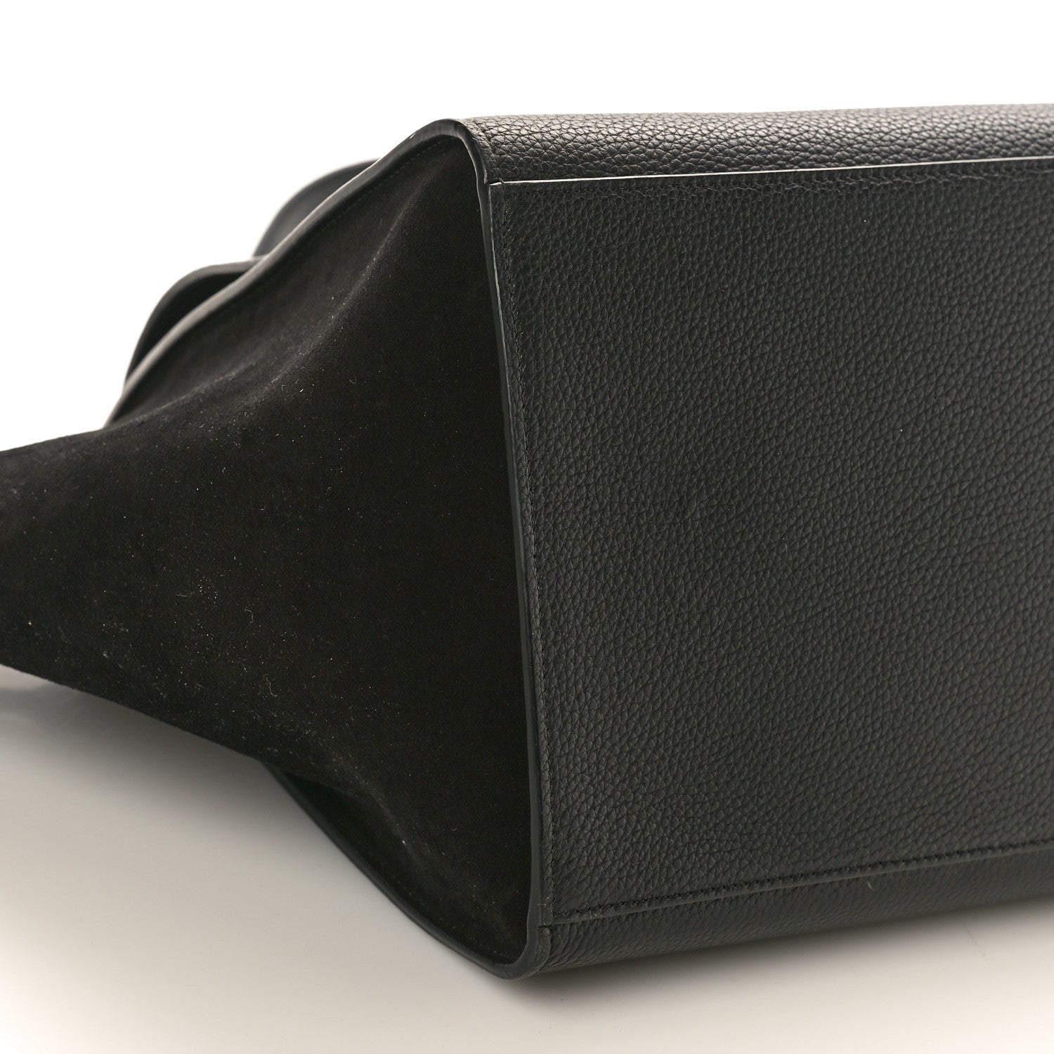 Celine Drummed Calfskin Suede Medium Trapeze Black 8 of 9