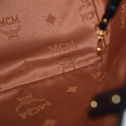 MCM Metallic Visetos Medium Shopper Tote Gold 12 of 14