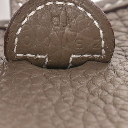 Hermes Taurillon Clemence Amazone Evelyne TPM Etoupe Bleu Indigo 7 of 9