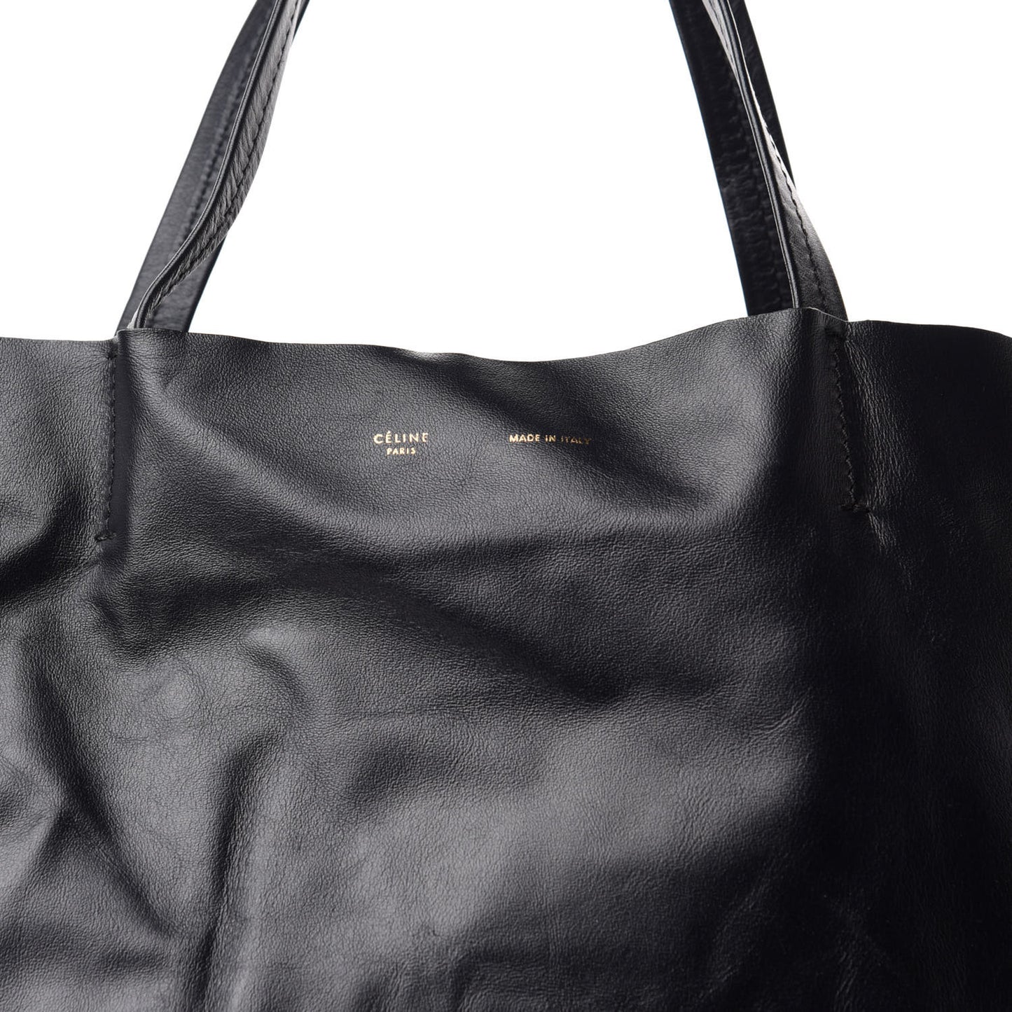 Lambskin Horizontal Cabas Black