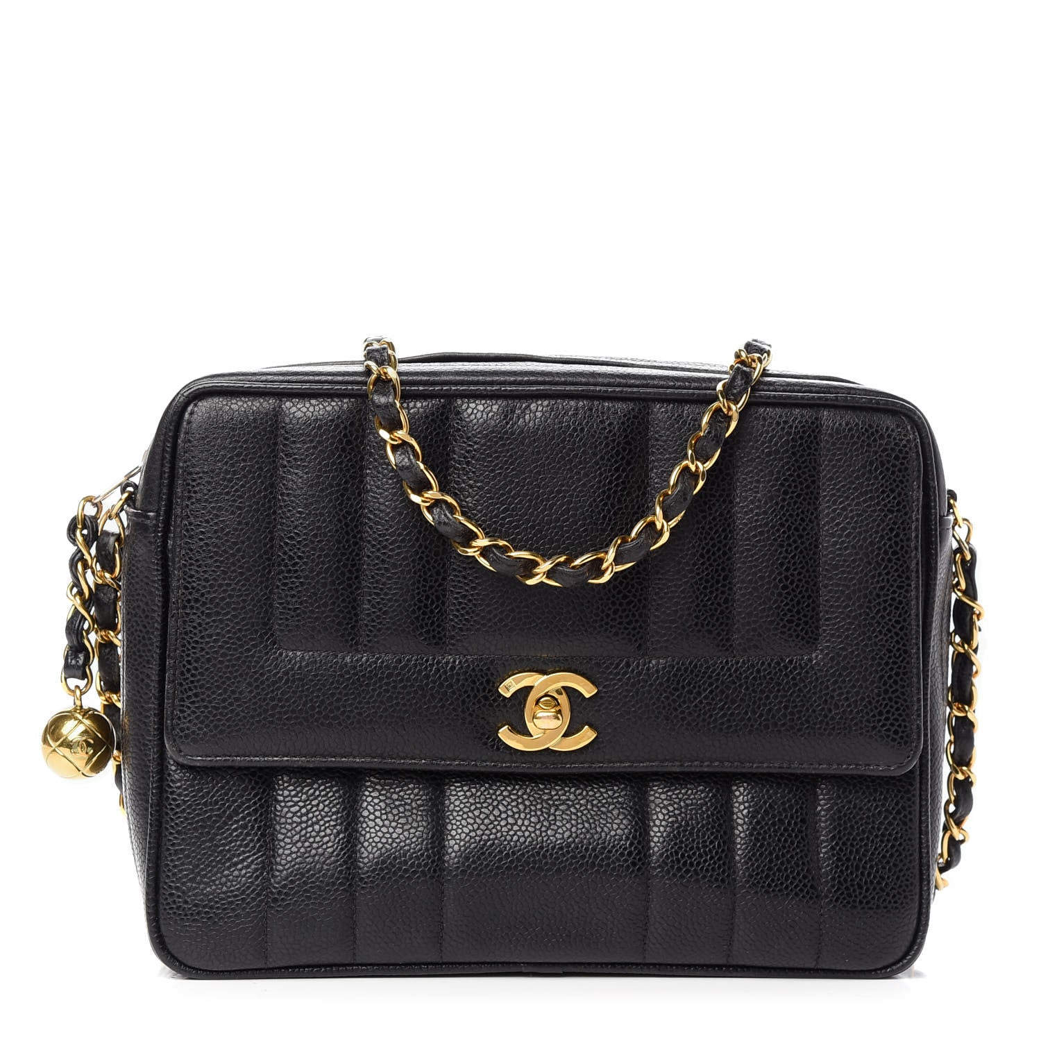 Chanel Caviar Vertical Quilt Camera Bag Black 1 of 10