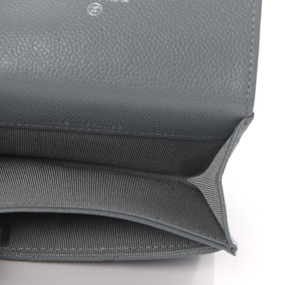 Chanel Caviar Quilted Flap Card Holder Wallet Dark Grey 4 of 8