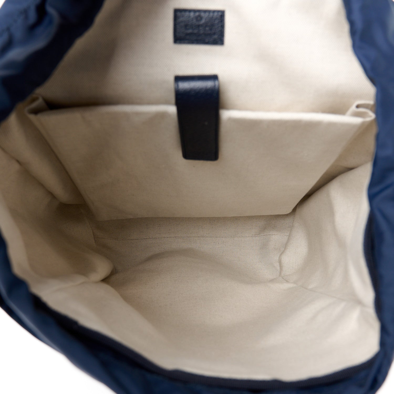 Gucci GG Supreme Monogram Medium Ophidia Double Buckle Backpack Beige Blue Black 5 of 10