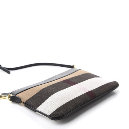 Burberry House Check Derby Peyton Crossbody Clutch Bag Black 4 of 11