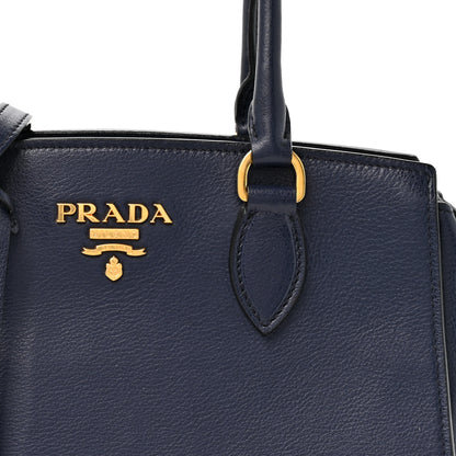 Prada Saffiano Soft Calfskin Double Handle Satchel Baltico 7 of 10