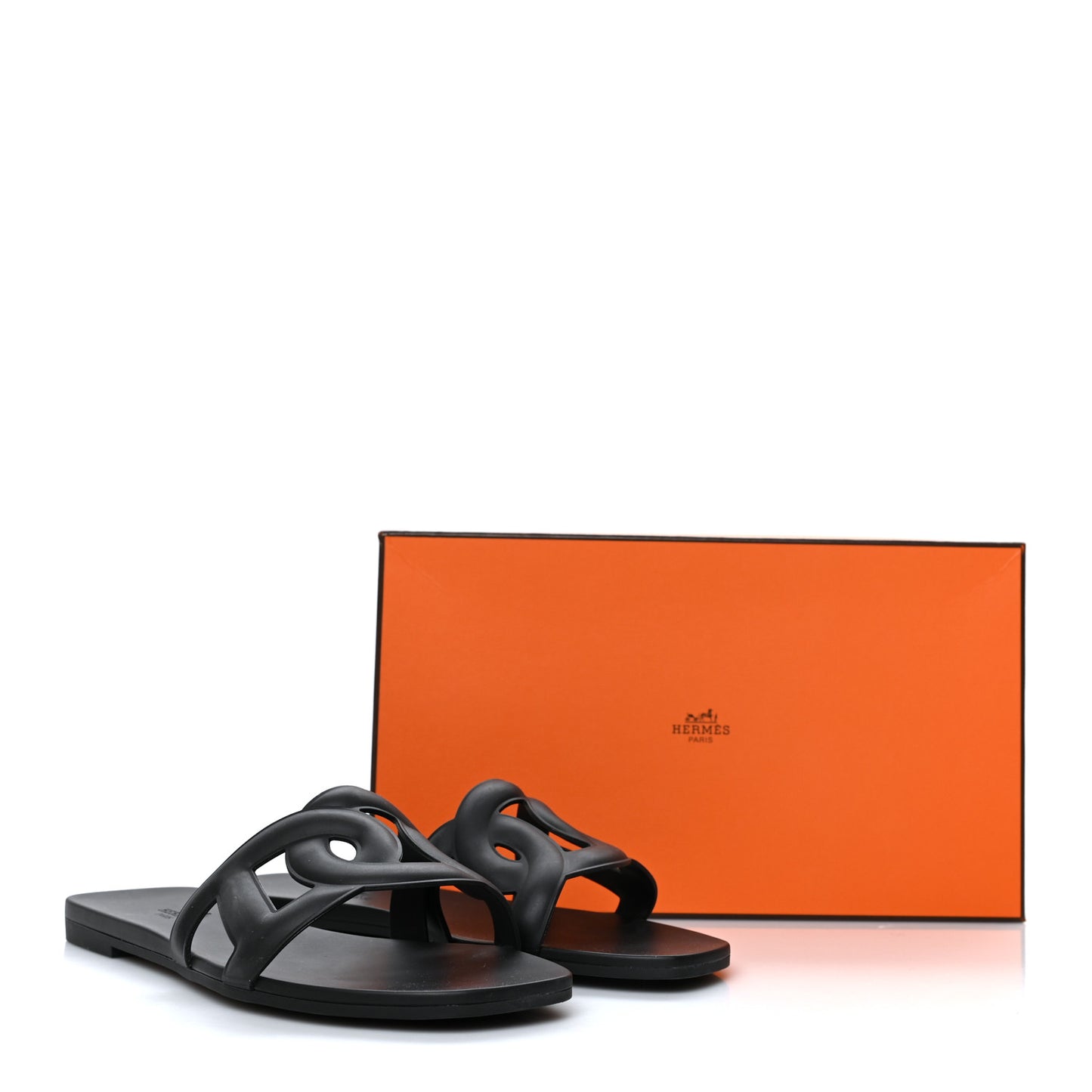 Rubber Aloha Sandals 38 Black