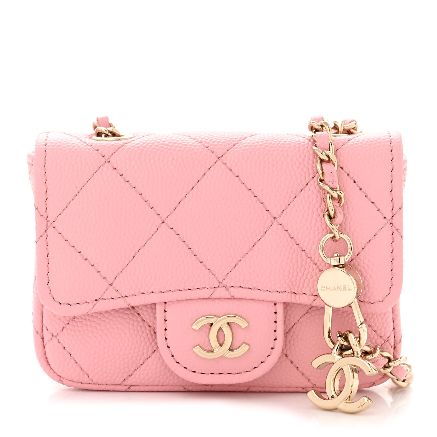 Chanel Caviar Quilted Mini Chain Belt Bag Light Pink 1 of 11