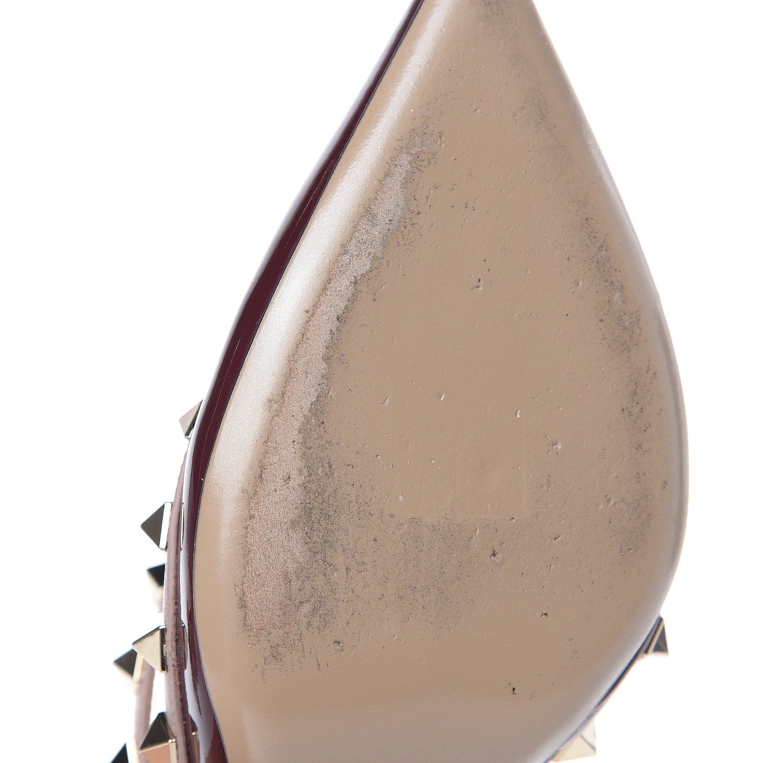 Valentino Garavani Patent Nappa Rockstud Ankle Strap 100mm Pumps 37 Rubin Poudre 8 of 10