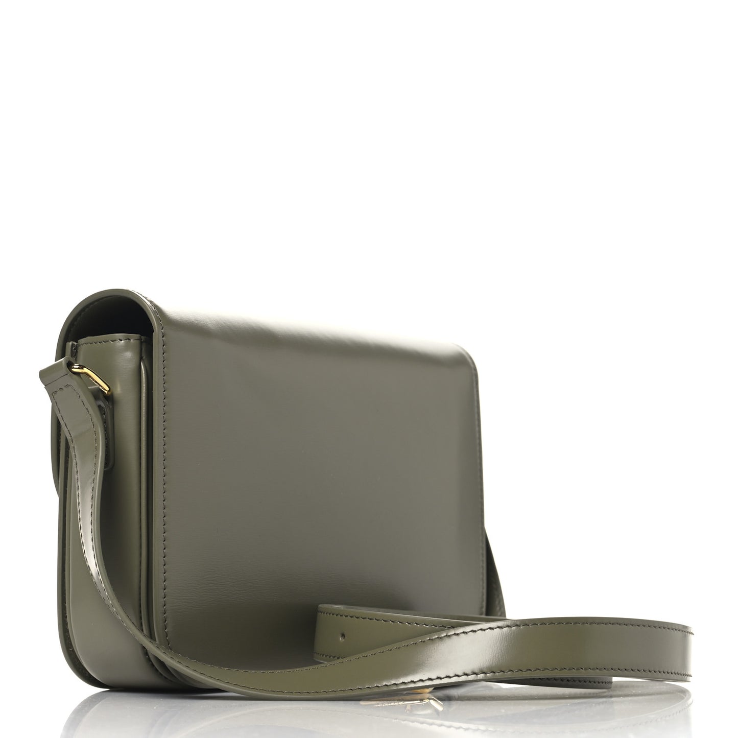 Shiny Calfskin Medium Triomphe Soft Khaki