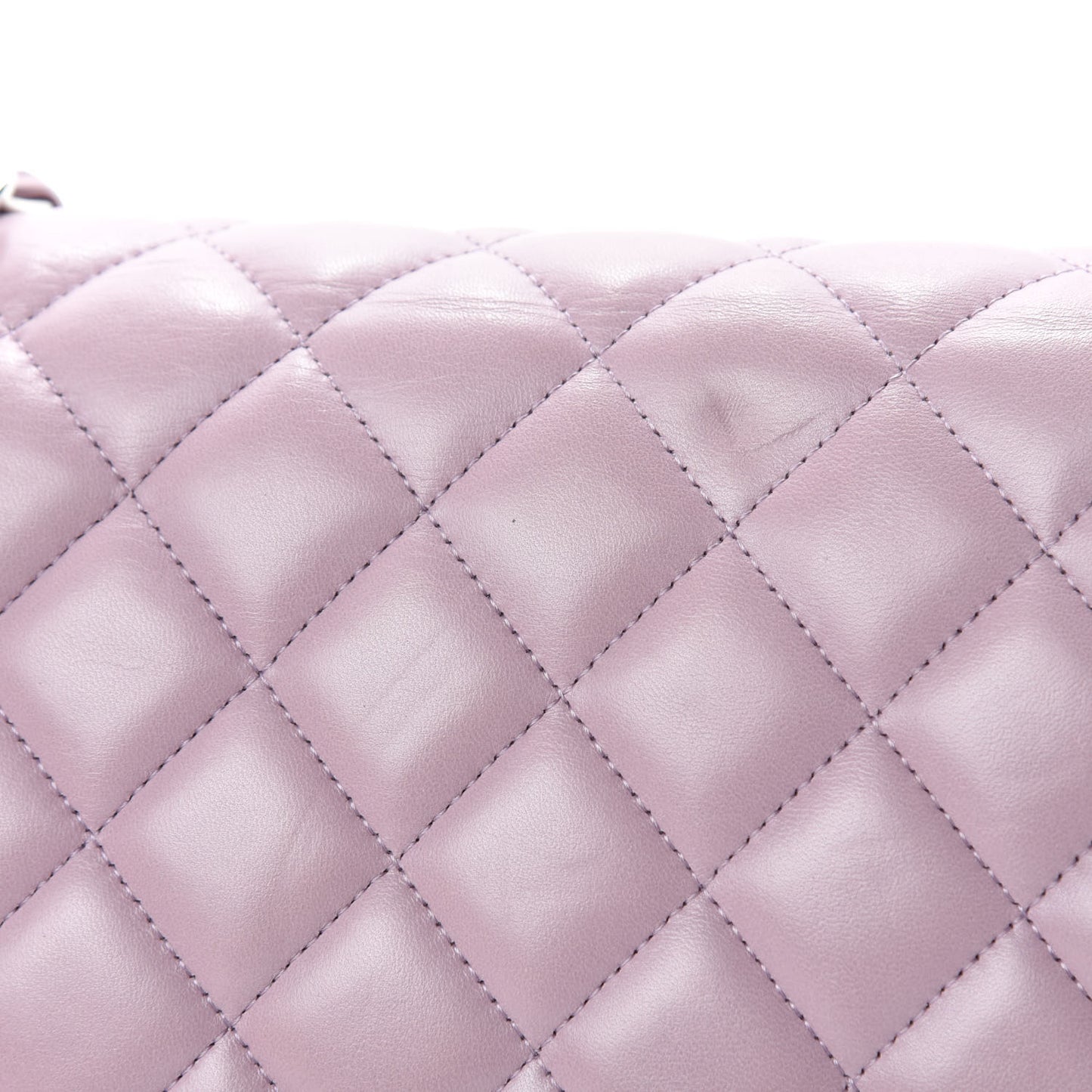 Lambskin Quilted Jumbo Double Flap Light Pink