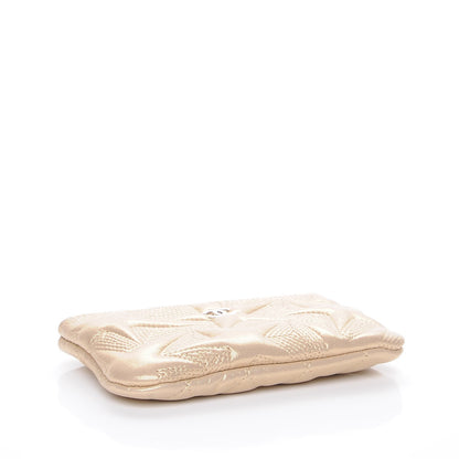 Chanel Metallic Lambskin Star Embossed Coin Purse Case Gold 4 of 8