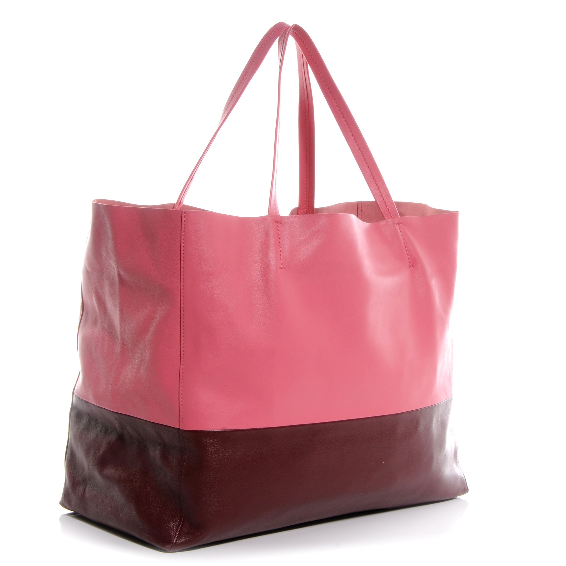Celine Lambskin Horizontal Bi-Cabas Pink Rust 3 of 8