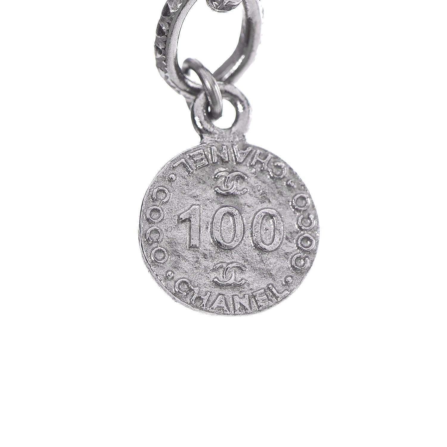 Chanel Ruthenium Graduated Pearl CC Long Necklace Dark Grey 5 of 7