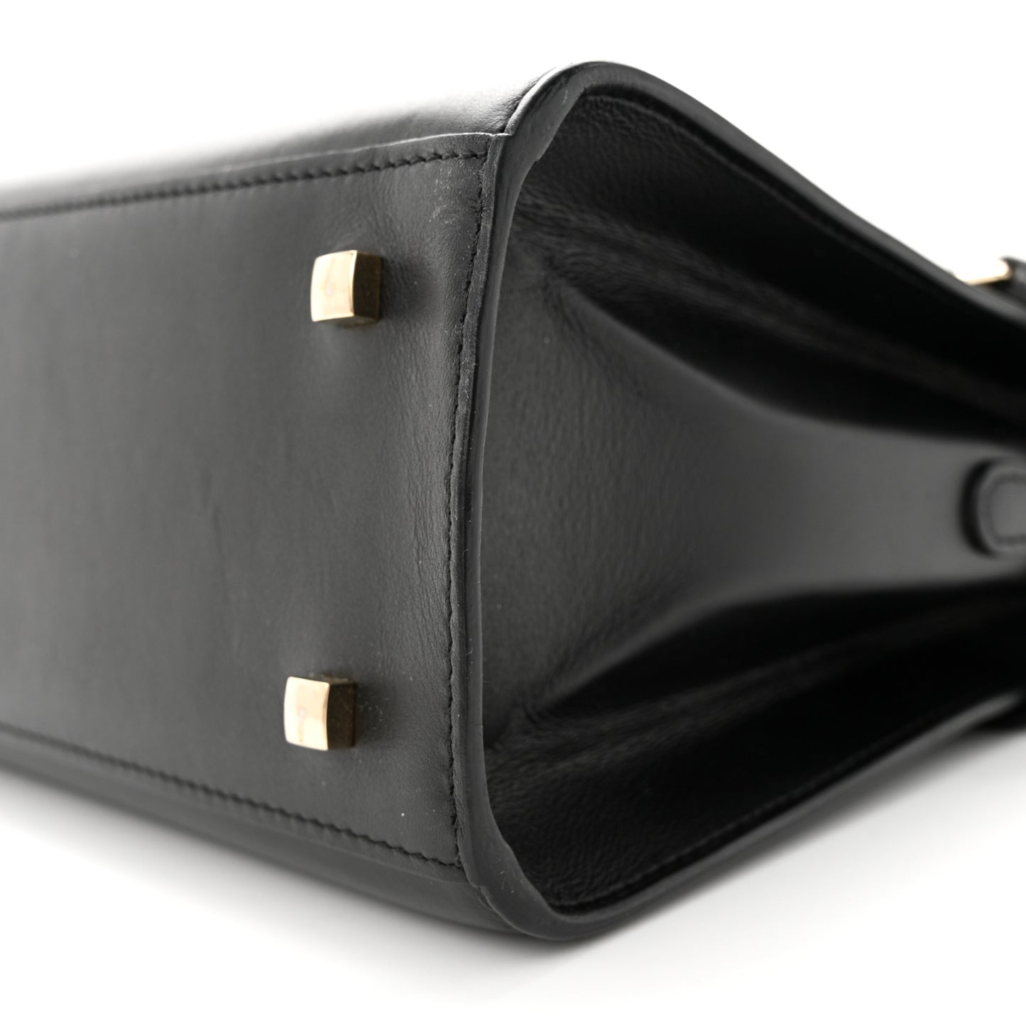 Calfskin MM Tempete Satchel Black