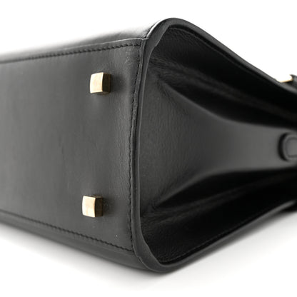 Delvaux Calfskin MM Tempete Satchel Black 10 of 12